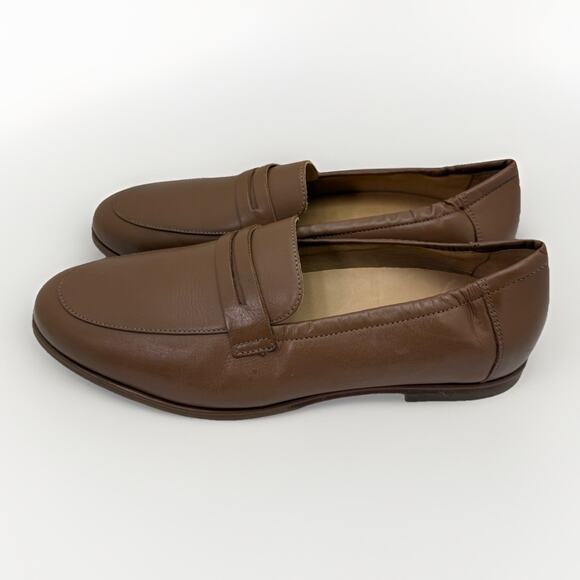 ABEO Naomi Loafers Size 11 Neutral Beige Leather Comfort Slip On Casual Shoes - Picture 1 of 8